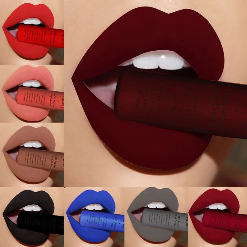 QiBest Velvet Matte Liquid Lipstick – Waterproof & Long-Lasting