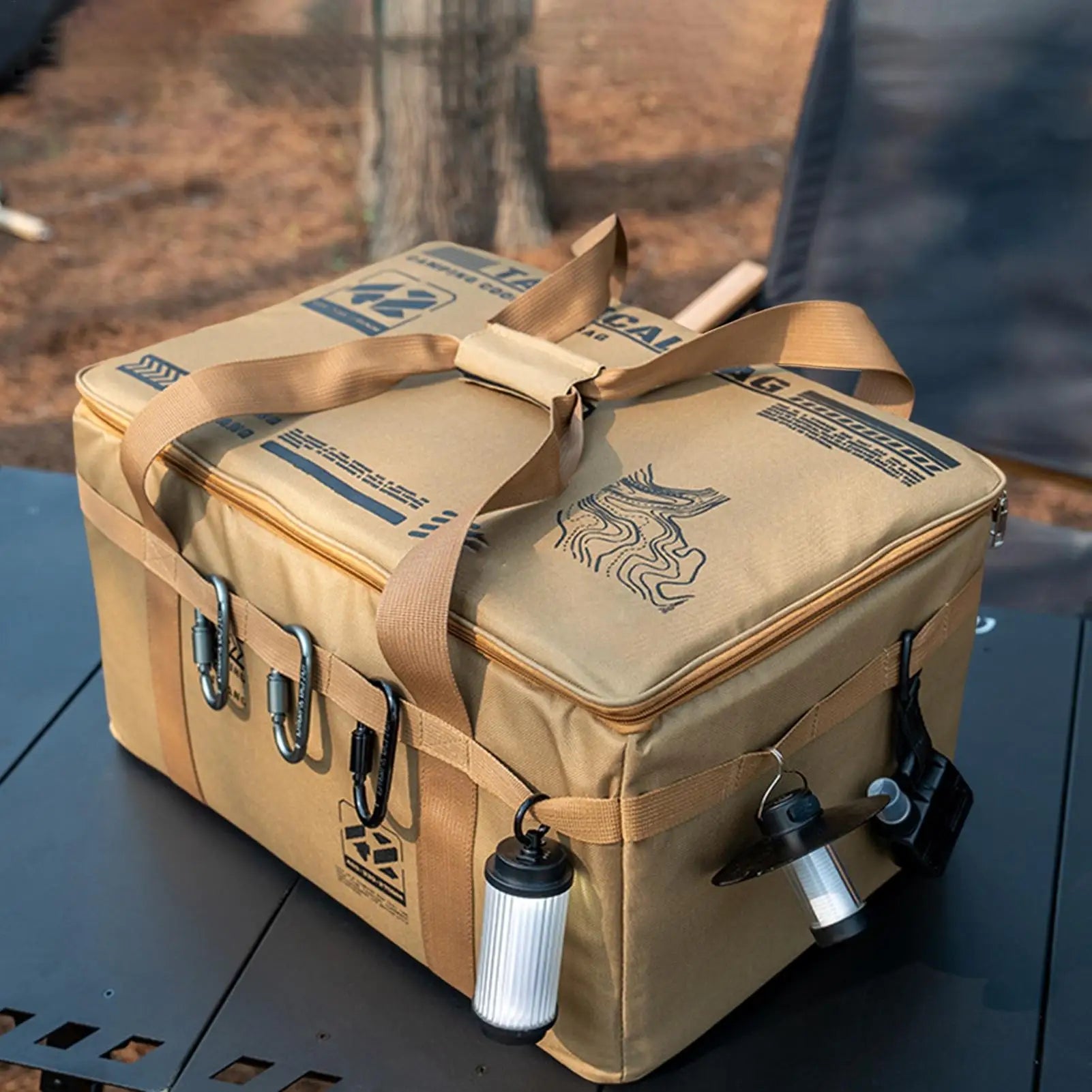 Camping Cooking Utensil Organizer 30L Large Capacity Car Trunk Storage Bag Detachable Multifunctional Camping Stove Storage Case Oasis Select