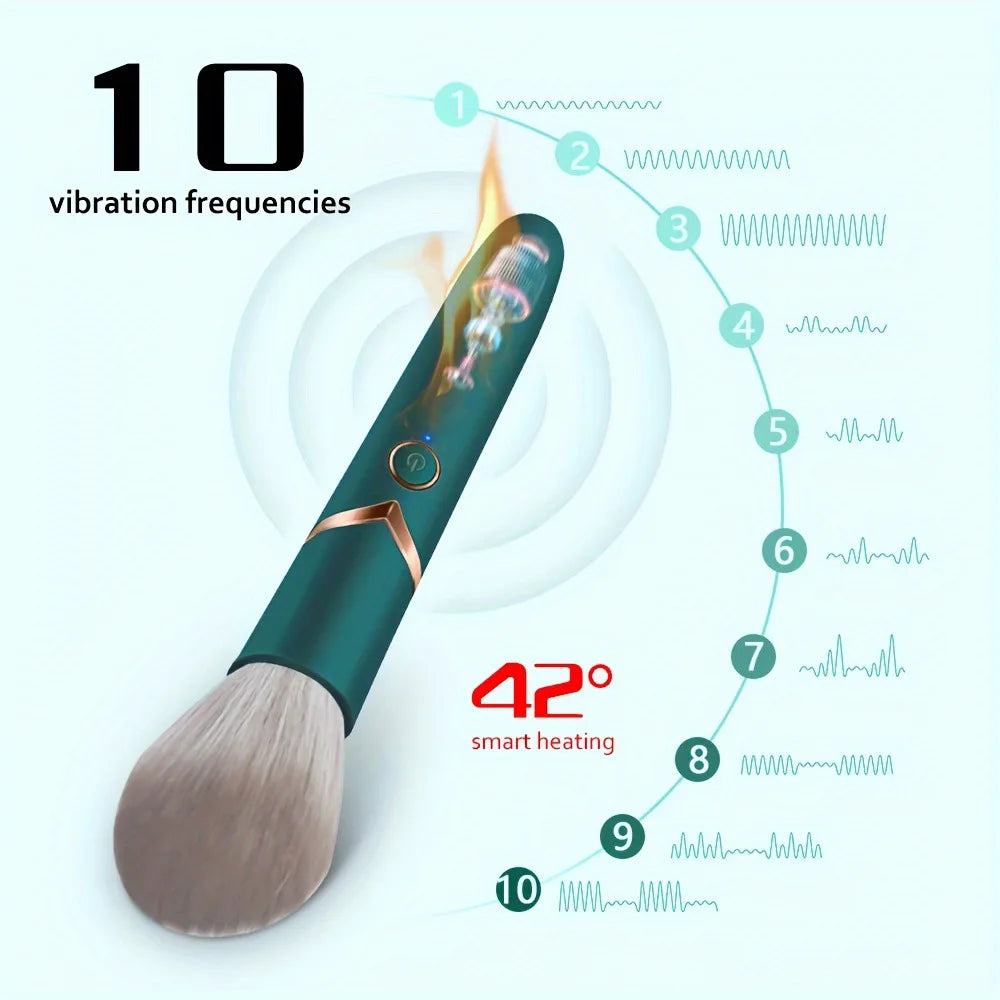 Electric Makeup Brush, 10 Gears Vibration Blush Makeup Brushes Loose Powder Shadow Brushes Vibrating Makeup Brush Rotating Brush Oasis Select