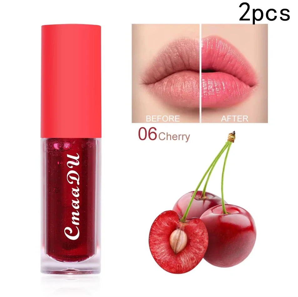6-Color Fruit Flavor Color-Changing Lip Oil & Balm
