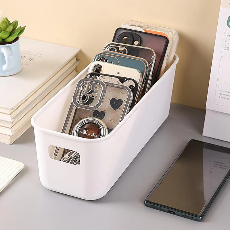 Phone Case Storage Box Multi Functional Partitioned Drawer Storage Box Uncovered Desktop Multifunctional Bedside Storage Box Oasis Select