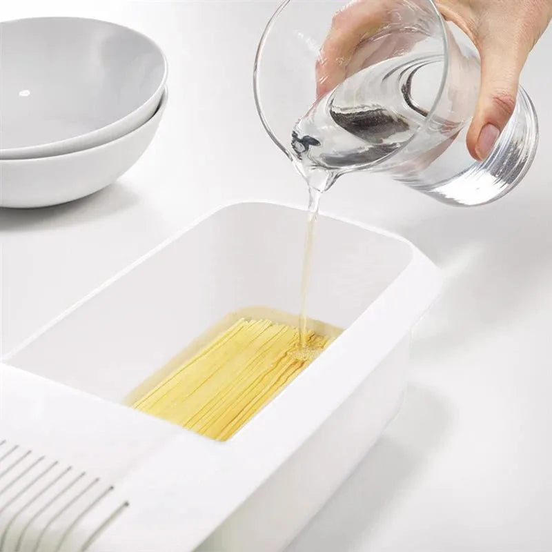 Microwave Pasta Cooker with Strainer – Noodle & Veggie Steamer Microwave Pasta Cooker Oasis Select