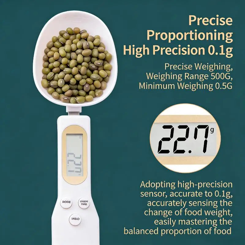LCD Digital Measurement Adjustable Weighing Spoon Kitchen Scale Electronic Measuring Spoon Coffee Powder Scale Baking Scale Oasis Select