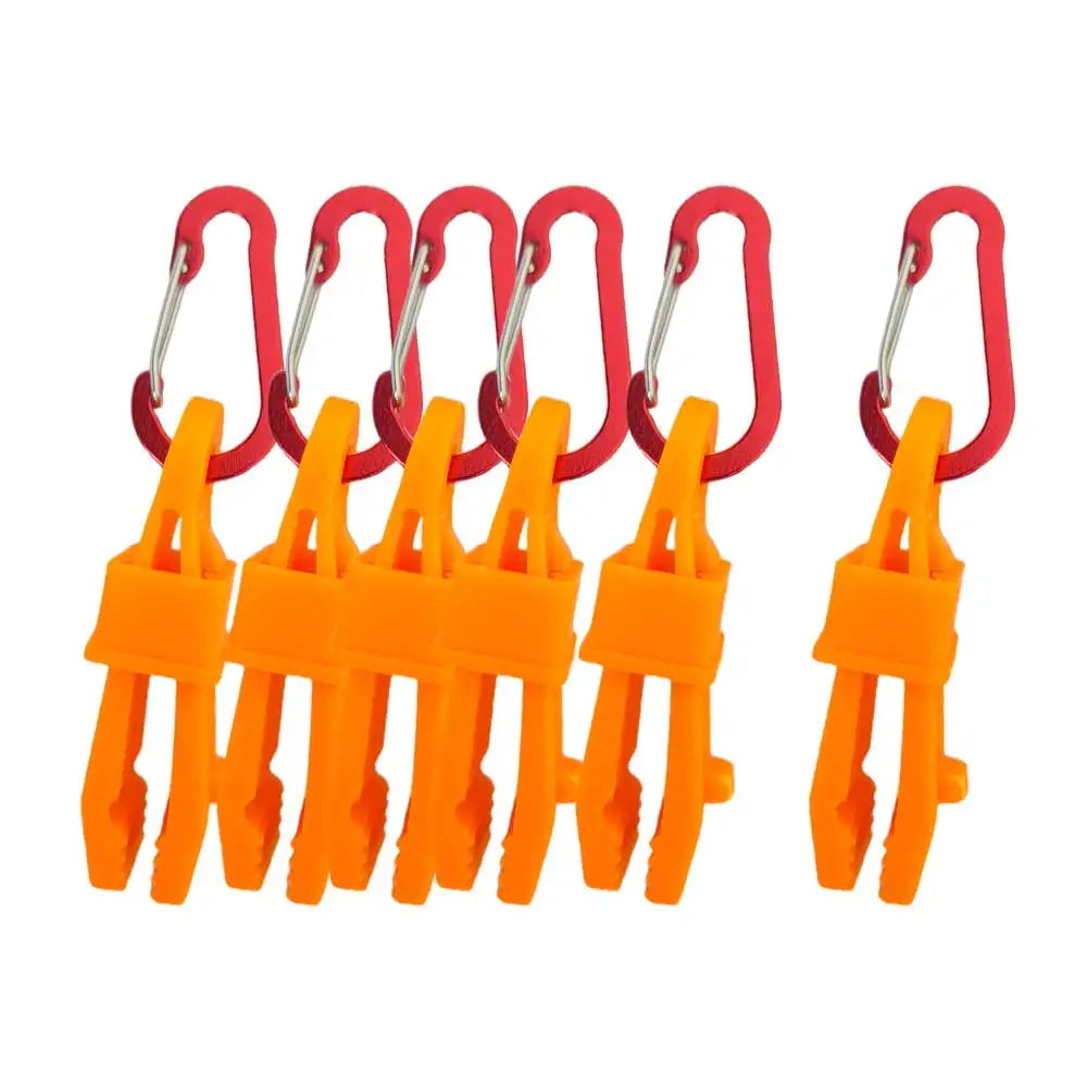 6pcs Tent Claws with Bungee Cord Balls Windproof Securing Alligator Clip Set for Tarps Canopy Sun Shade Beach Outdoor Camping Oasis Select orange 6pcs hook