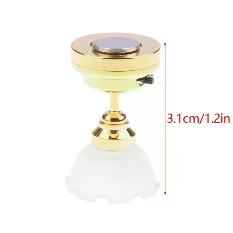 1:12 Dollhouse Miniature LED Light Ceiling Lamp Chandelier Furniture Lighting Home Model Decor Toy Doll House Accessories Oasis Select