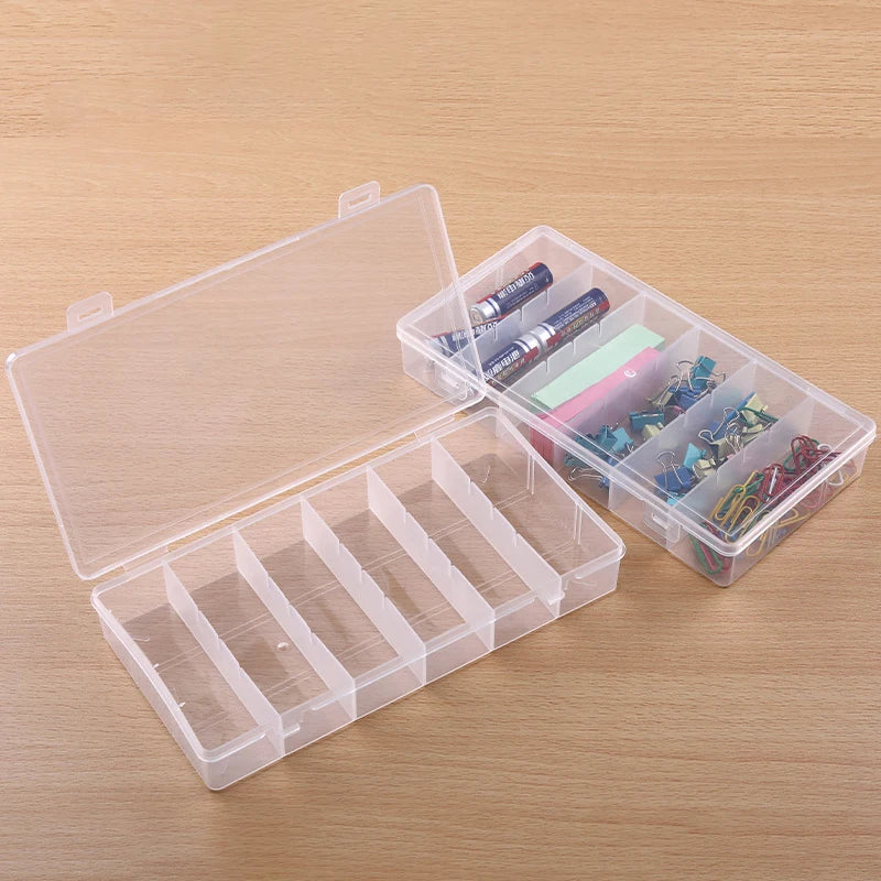 6 Grids Compartment Plastic Storage Box Practical Toolbox Transparent PP Boxes Bead Jewelry Case Display Organizer Container Oasis Select
