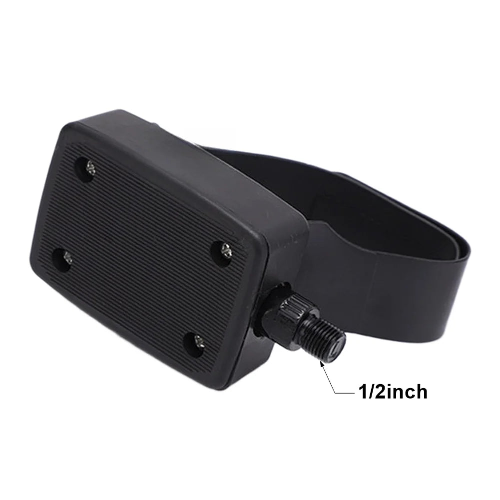 Square Foot Pedal Black Plastic 1/2 9/16 Inch Non Slip For X Bike Magnetic Exercise Bike Cycling Gym Fitness Parts Oasis Select
