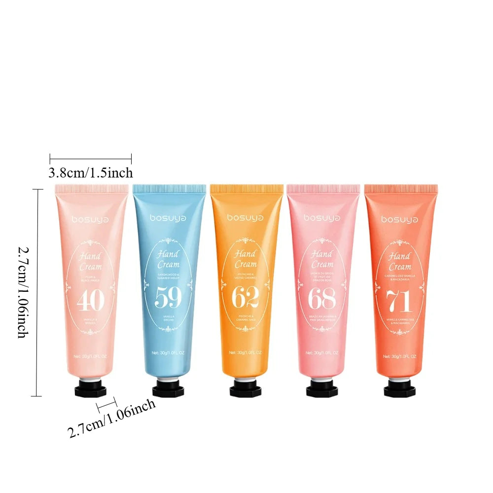 5PCS perfume hand cream, containing shea butter, mango, glycerin and other ingredients Oasis Select