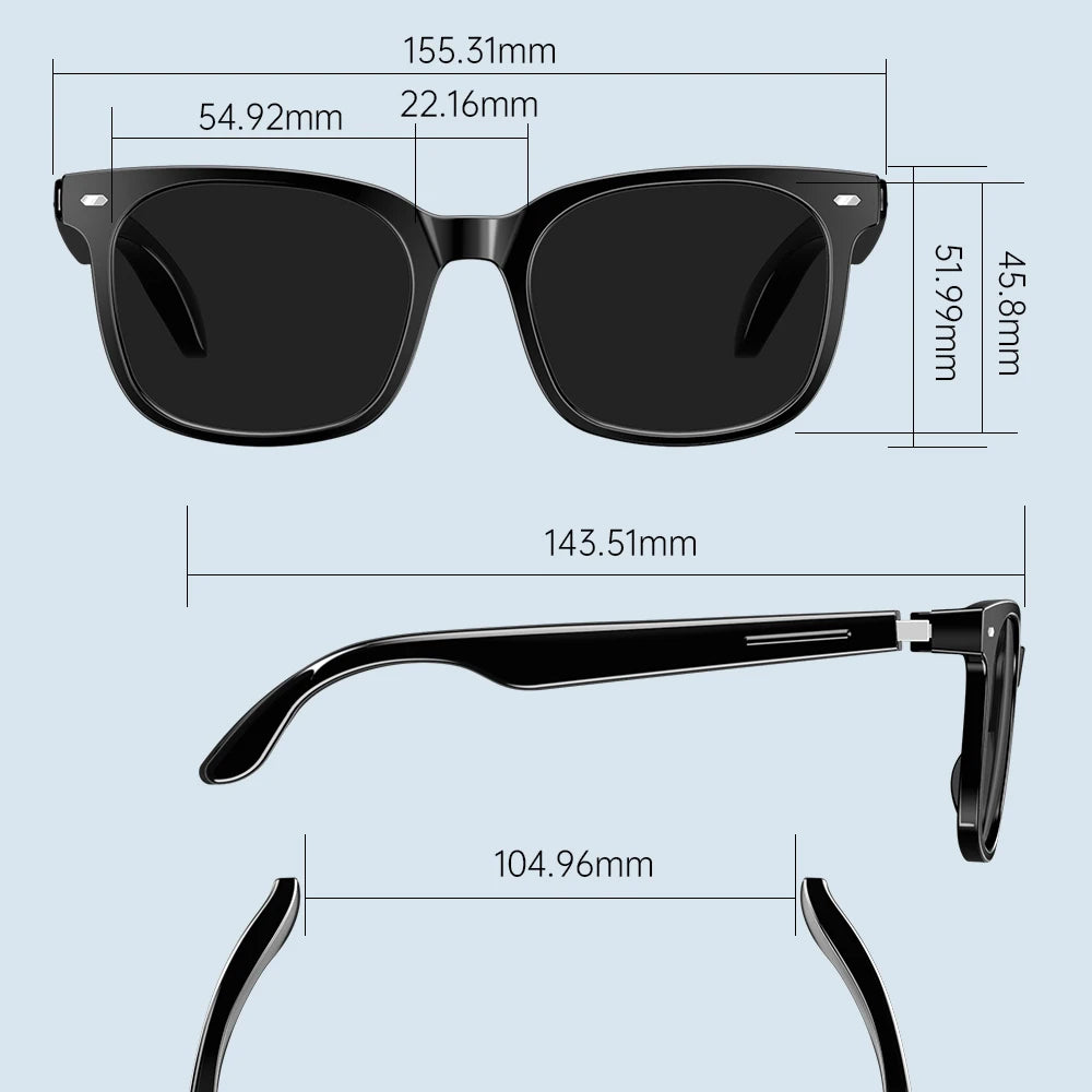 Sunglasses UV/Blue Light Protection Photochromic Glasses Women Voice Call Smart Glasses Men Eyewear Play Music Remote Shooting Oasis Select