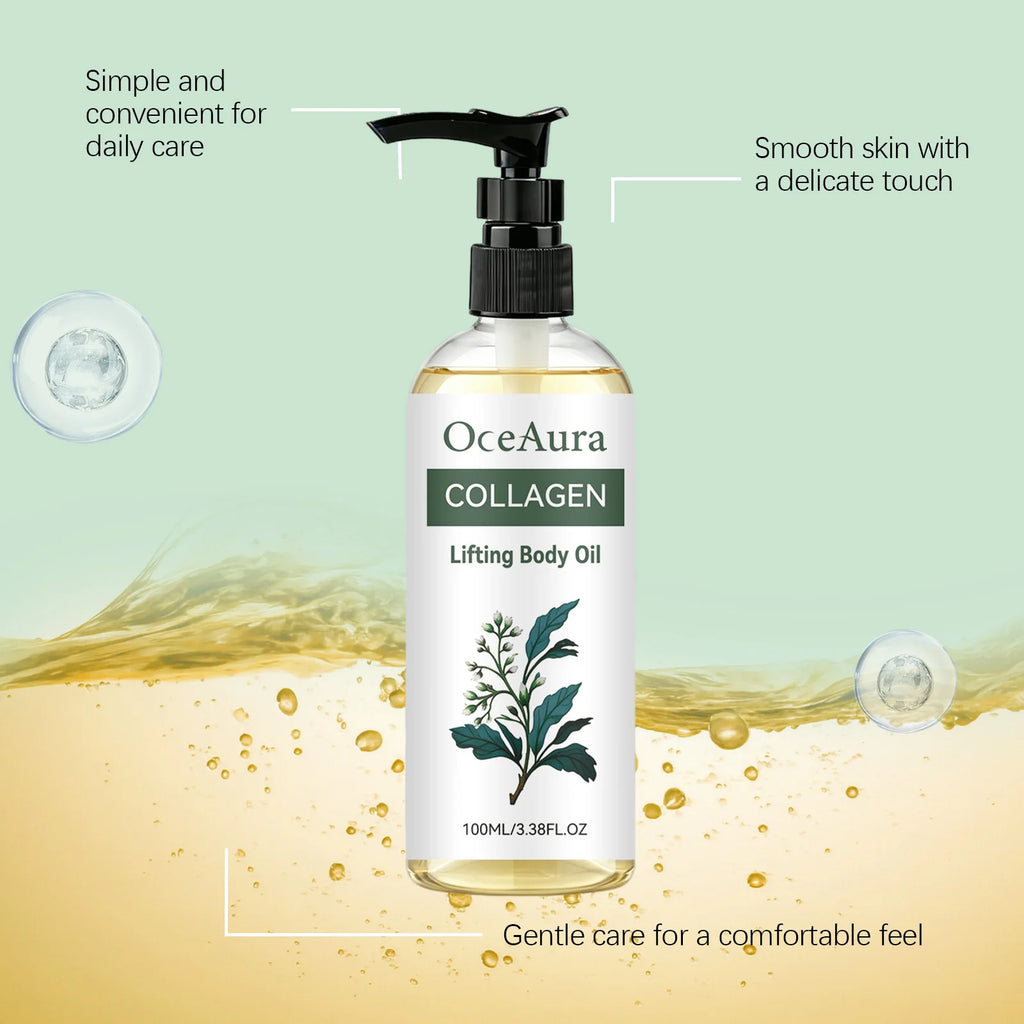Collagen Lifting Body Oil Firming Hydrating Body Oil for Skin Elasticity Tightening Nourishing Daily Care Massage Essential Oil Oasis Select