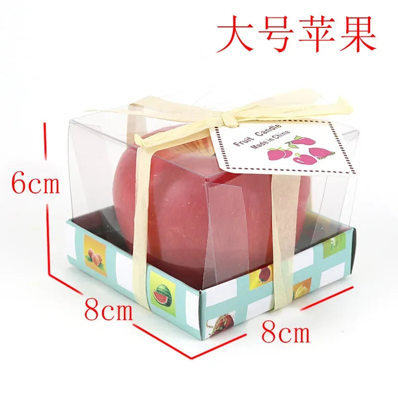 Creative Apple Candle Christmas Christmas Eve Gift Fruit Candle Birthday Christmas Decoration Holiday Gift Oasis Select Large size