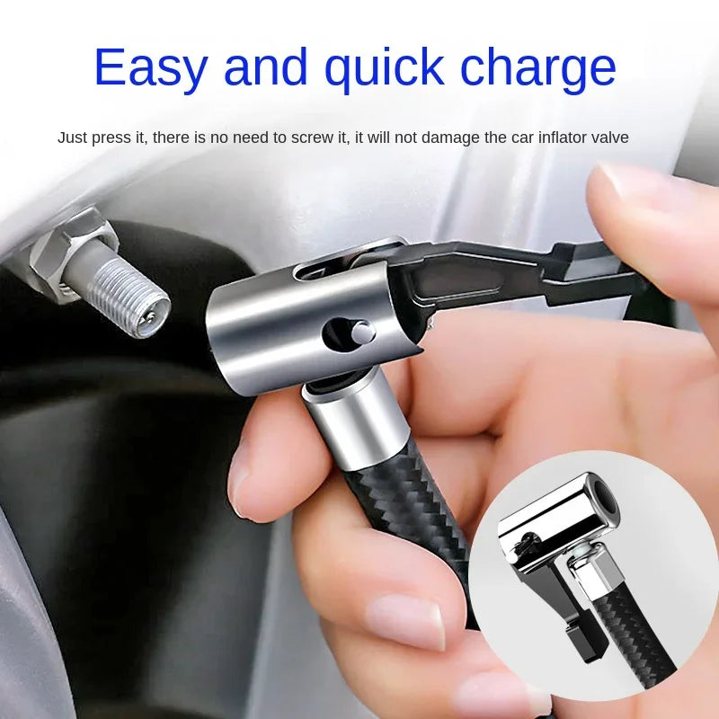 140PSI 12V Car Tyre Inflator Heavy Electrical Air Compressor Automotive Inflation Pump Vehicle Inflation Pumps W/ Pressure Gauge Oasis Select
