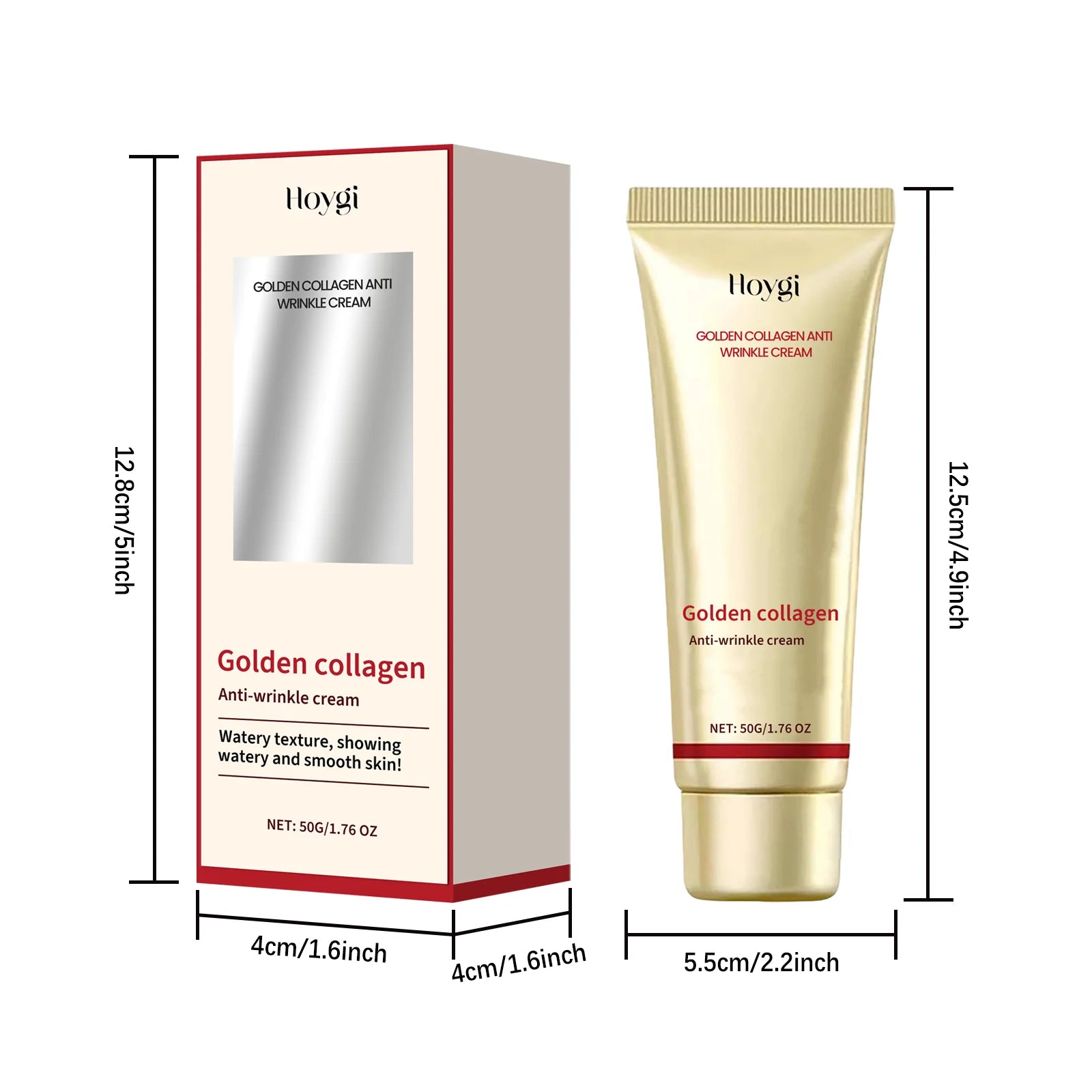 24k Gold Collagen Face Cream Lifting Firming Anti Wrinkle Fade Fine Lines Brightening Smooth Pores Hydrating Moisturizing Cream Oasis Select 50g boxed