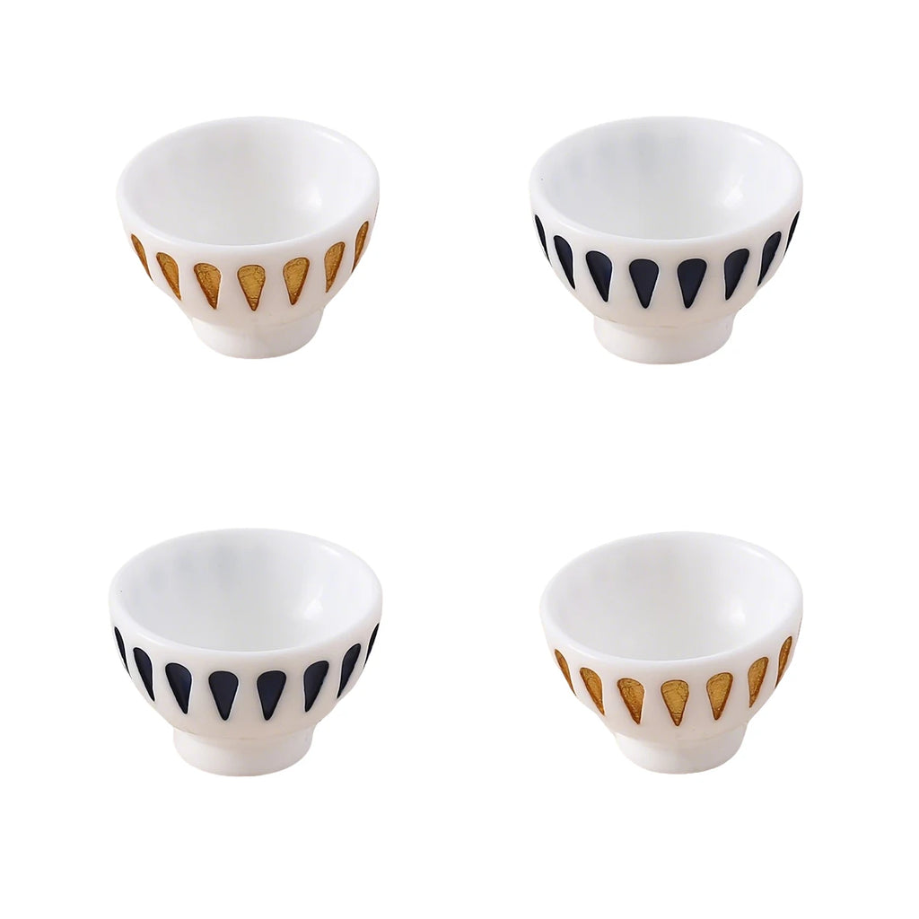 2/4 PCS Miniature Resin Bowls Hand Painted Dollhouse Kitchen Tableware Realistic Mini Food Props DIY Craft Accessories Oasis Select 4pcs