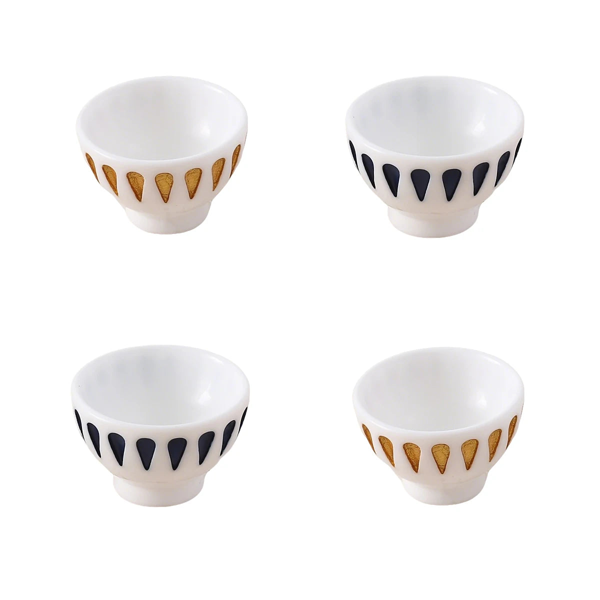 2/4 PCS Miniature Resin Bowls Hand Painted Dollhouse Kitchen Tableware Realistic Mini Food Props DIY Craft Accessories Oasis Select 4pcs