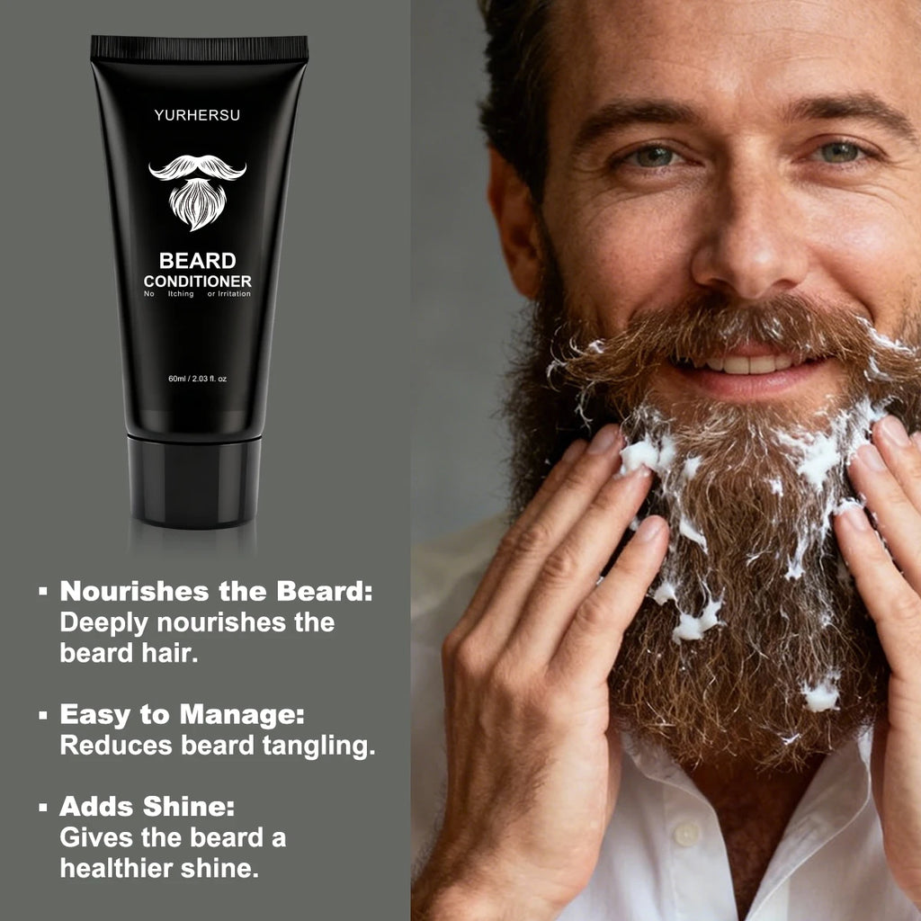 YURHERSU Beard Balm Leave-In Conditioner – Soften & Tame 60g Beard Balm Oasis Select