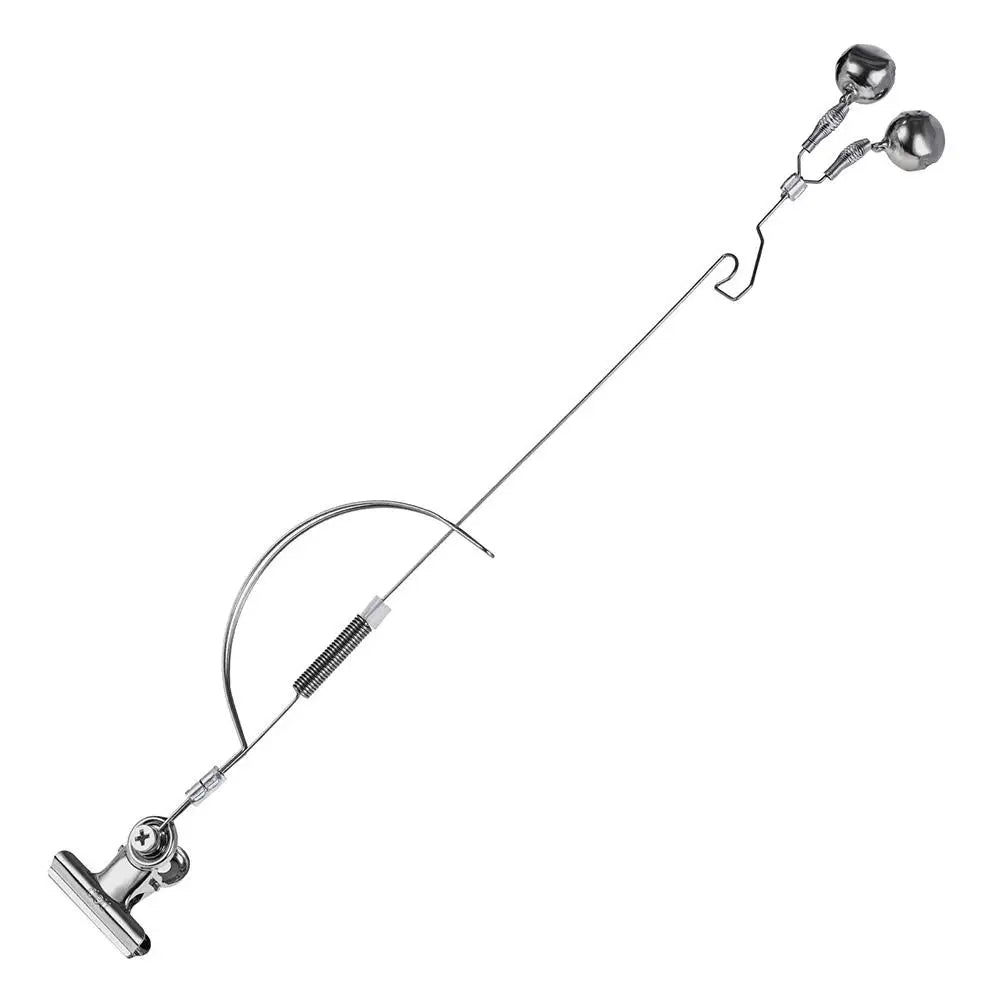 Fishing Rod Alarm Bell – Double Metal Bells & Spring Clip