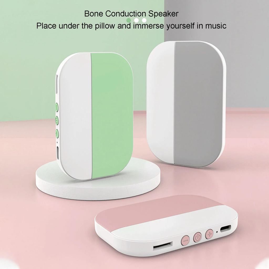 Pillow Speaker Bone Conduction Speaker 360 Degree Stereo Bass BT5.2 Portable Under Pillow Speaker for Sleeping 20H Endurance Oasis Select