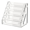 5-Tier Clear Acrylic Card Display Stand Desktop Holder for Graded Sports Cards Football Baseball Basketball Postcards Stickers Oasis Select Transparent