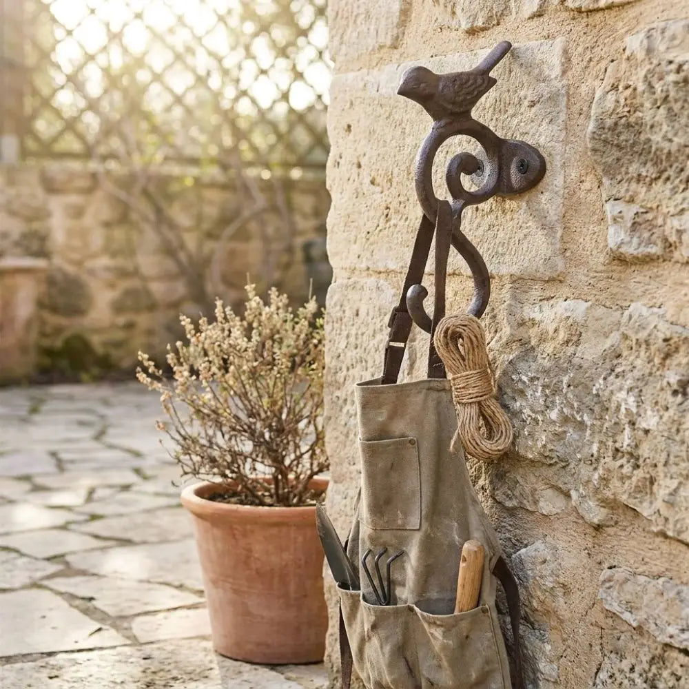 Rustic Cast Iron Bird Wall Hook – Vintage Decorative Hanger Decorative Wall Hook Oasis Select