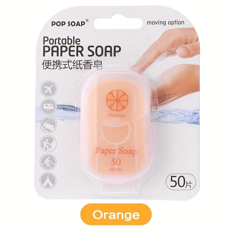 Ultimate Portable Paper Soap Sheets For Outdoor Travel， disposable hand washing travel soap Oasis Select Orange