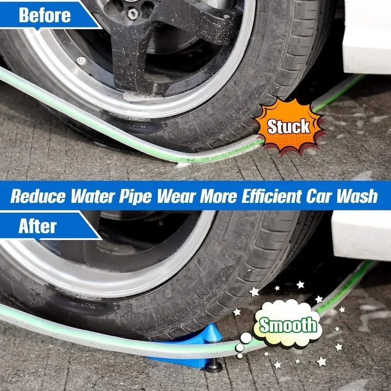 Universal Car Washing Water Pipe Car Hose Slide Tire Wedge Wash Tube Anti Pinch Tools Portable Tire Wedge Auto Detailing Tools Oasis Select