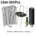 Pick Hook Included U-Shaped Garden Stakes Staples with Plastic Fixing Gasket Assortment Kit for Lawn Ground Cover Fence Oasis Select 1Set-201Pcs