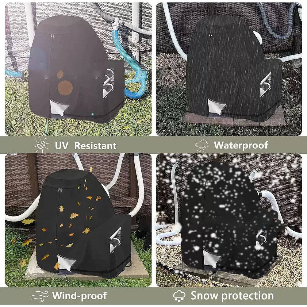 1Pcs Waterproof Sand Filter Pump Cover UV Resistant Includes Zipper Design Padded Handles For Outdoor Hot Tubs Filter Media Oasis Select