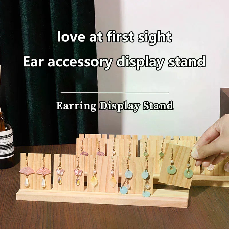 Wooden Earring Display Stand | Single, Double & Triple Row Jewelry Display Stand Oasis Select