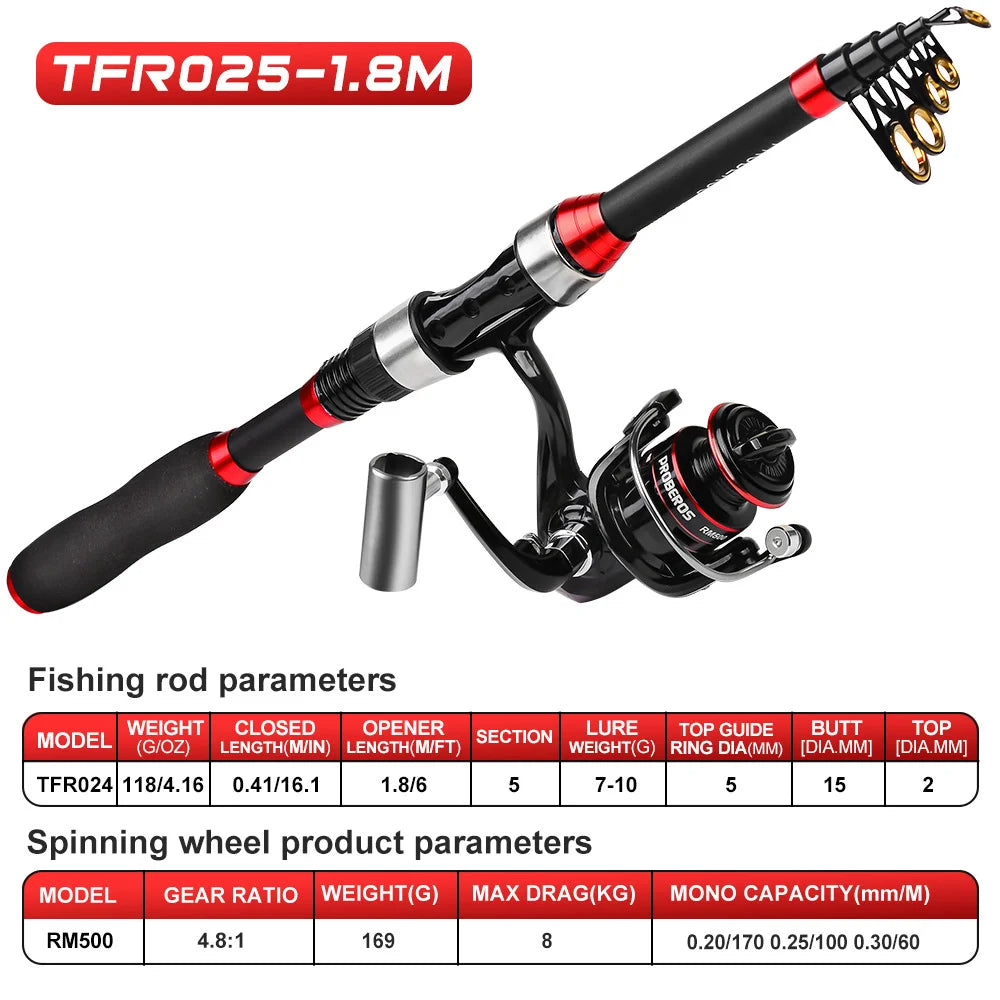 Luyahai fishing rod set, long throw spinning wheel fishing gear bag combination, complete set of carbon rod ultra light and ultr Oasis Select 2 1.8 m