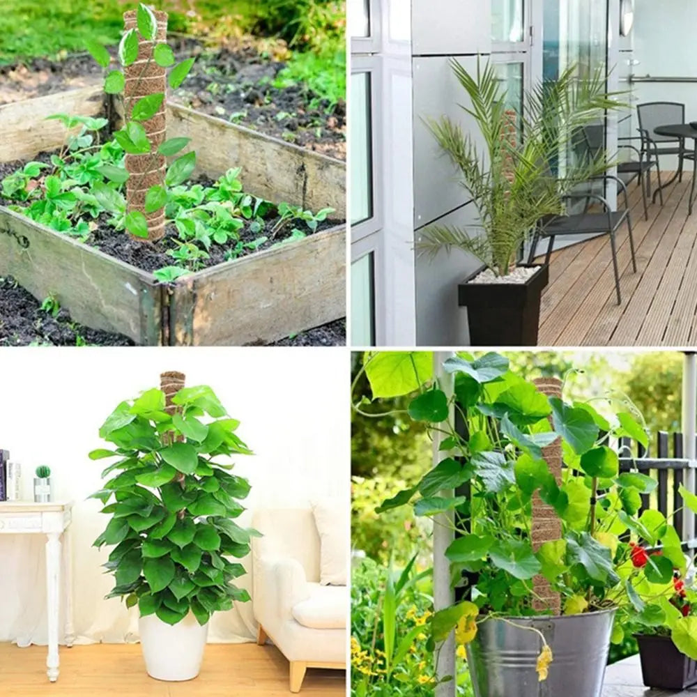 Durable 30/40/50cm Moss Pole Sturdy Stackable Coir Totem Poles Easy To Install Non-damaging Plant Climbing Column Cage Home Oasis Select