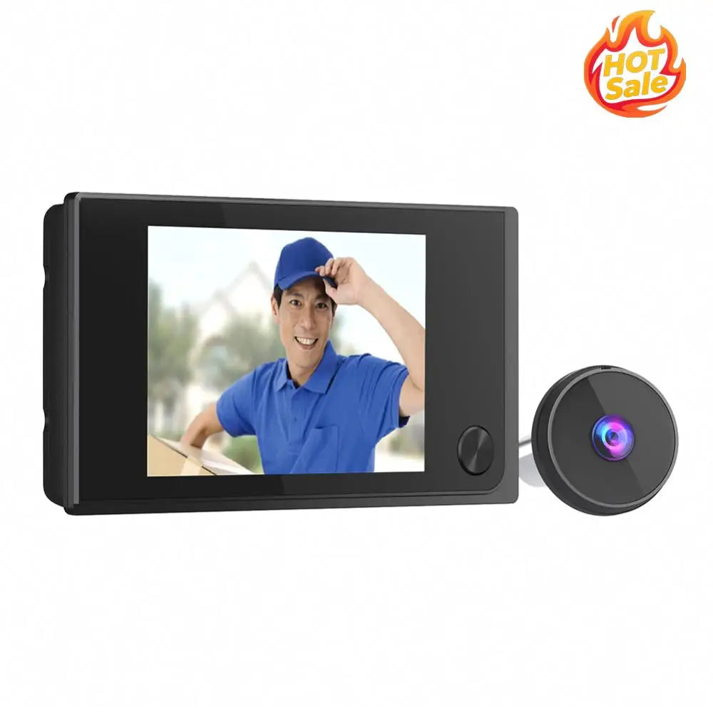 3.5 Inch Peephole Door Video Camera 120° Wide View Angle 1MP Wireless Video Doorbell Peephole Viewer Outdoor Monitor Smart Home Oasis Select