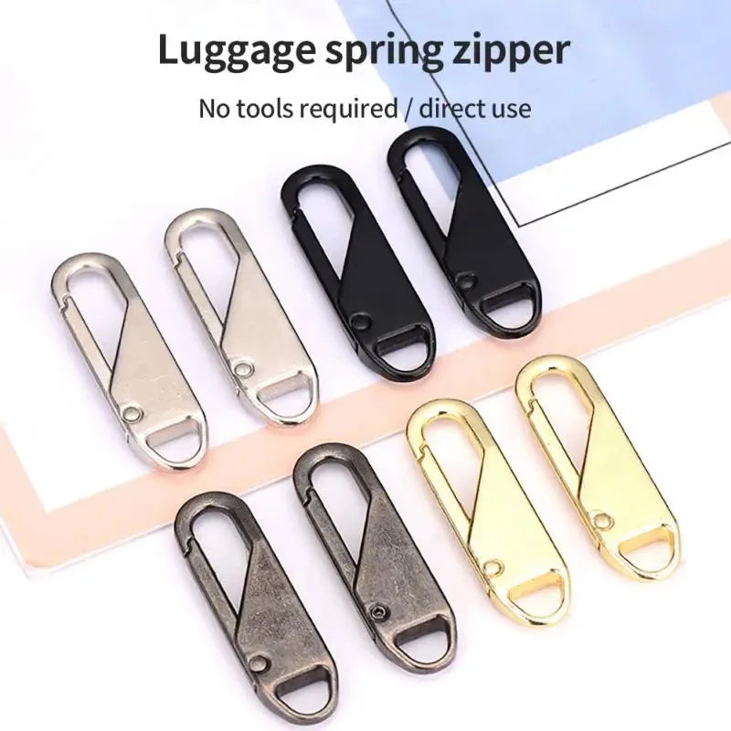 5/10/15/20pcs Universal Replacement Zipper Slider Metal Alloy Removal Zipper Puller Luggage Bag Zip Head DIY Craft Sewing Tool Oasis Select