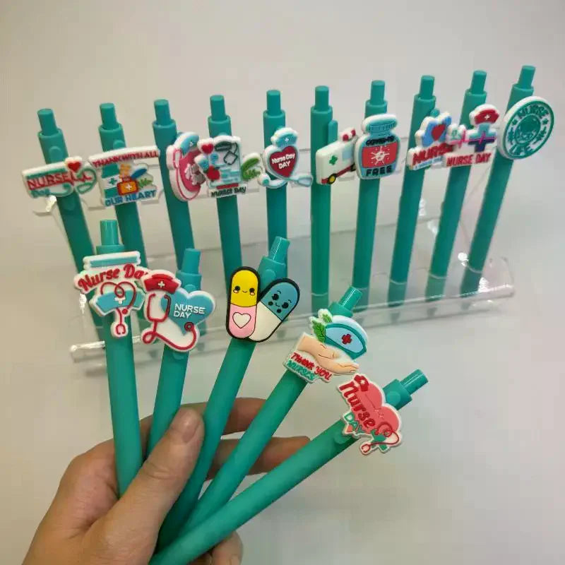6/10Pcs Medical Record Pens Nurse Doctor Writing Gel Pens Nurses Day Gift Student Retractable Ballpoint Pen Oasis Select
