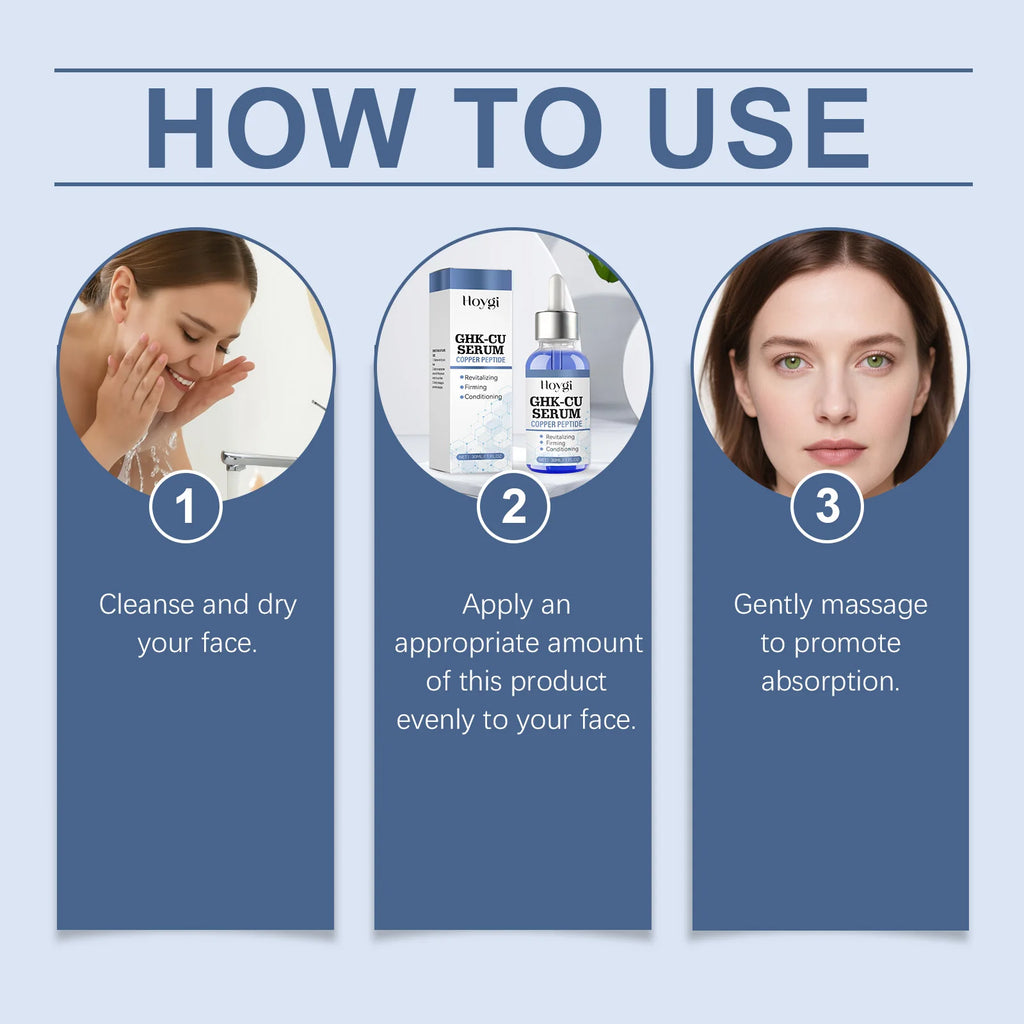 Copper Peptide Serum Face Serum Firming Lifting Supports Smoother Skin Pore Minimizing Hyaluronic Acid Brightening Hydrating 30m Oasis Select
