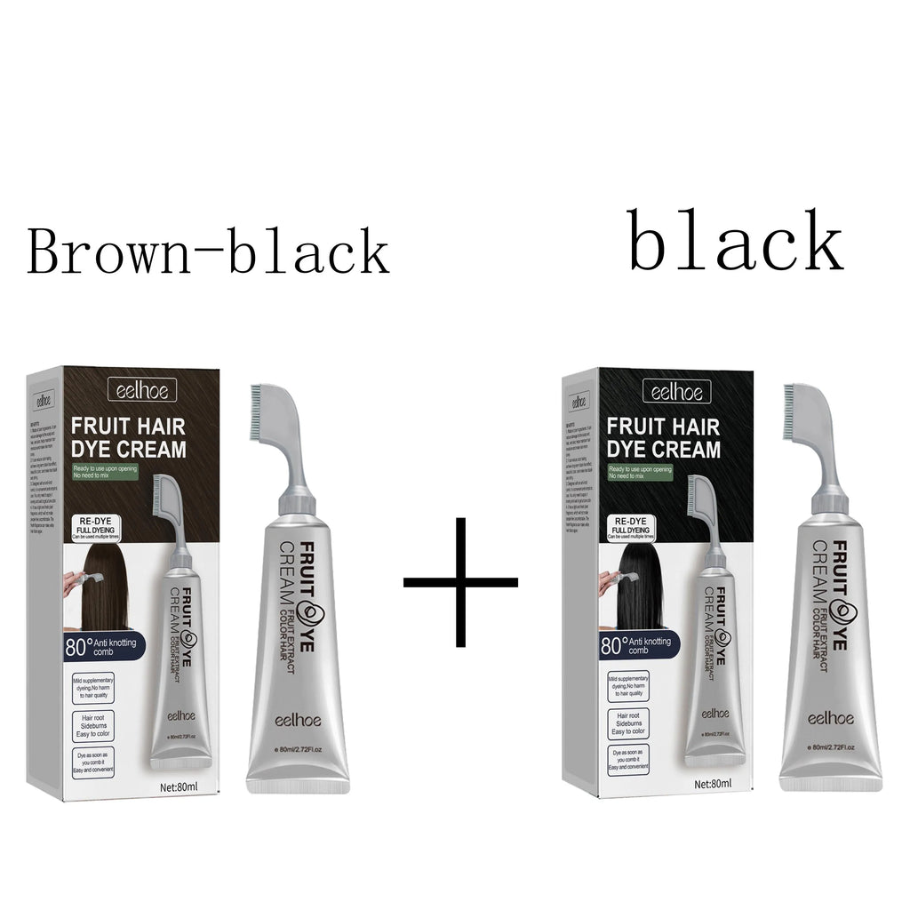 Fruit & Vegetable Hair Color Cream – Gentle Long-Lasting Black Hair Color Cream Oasis Select 2-in-1 1