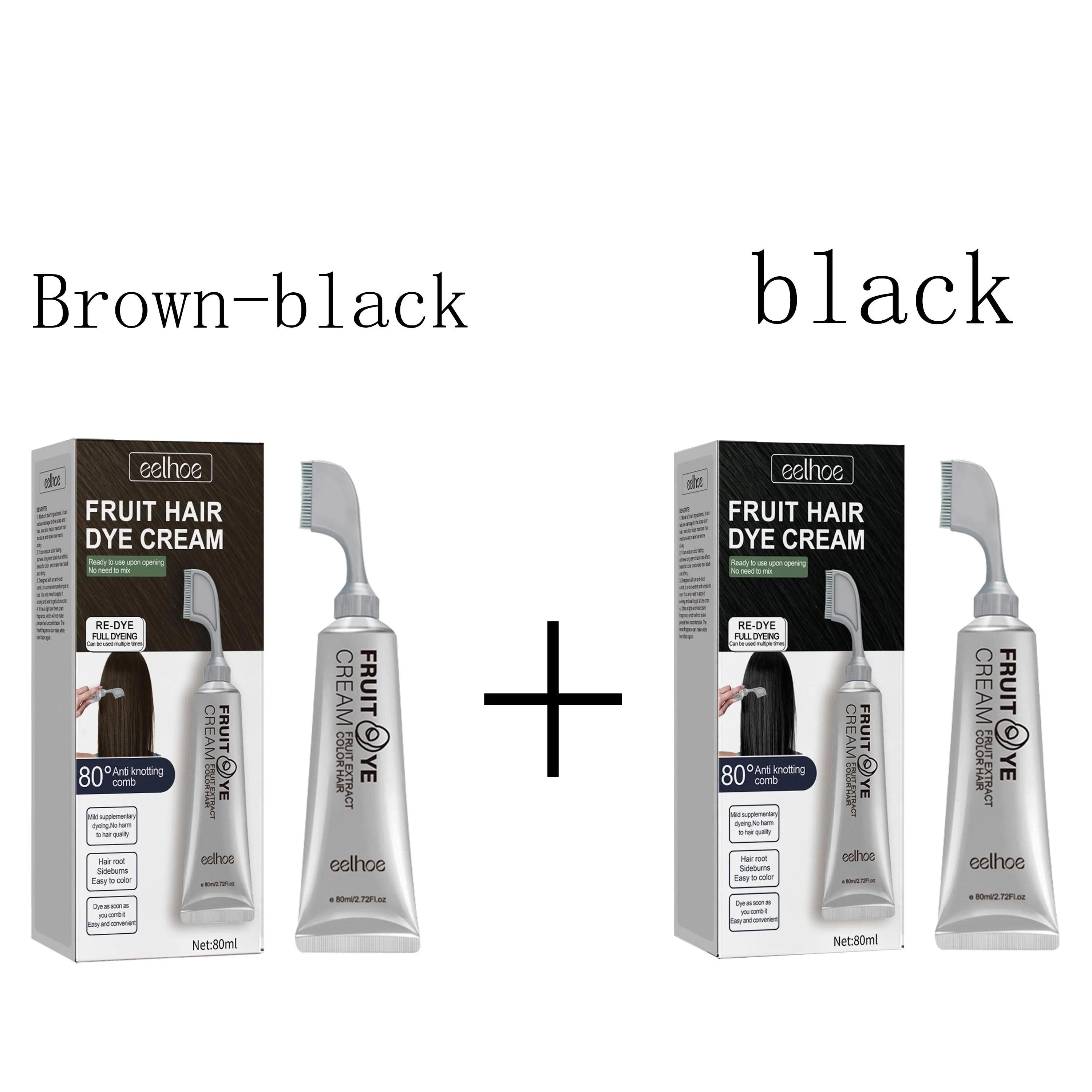 Fruit & Vegetable Hair Color Cream – Gentle Long-Lasting Black Hair Color Cream Oasis Select 2-in-1 1