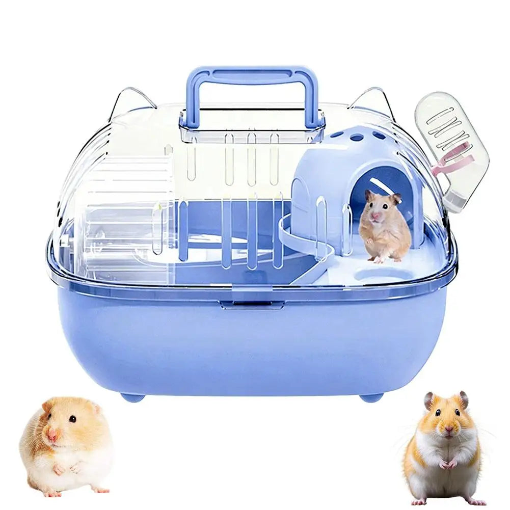 Transparent Hamster Carry Cage – Portable Small Pet Carrier