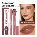 2 IN 1 Lip Powder Cream & Blush Waterproof Long Lasting Wear for Lips Cheek Air Cushion Applicator Plush Cushion Tip Lip Glaze Oasis Select 8 Mink Chestnut