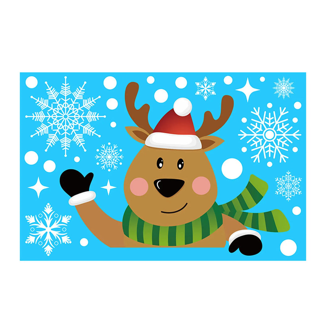 Christmas Electrostatic Window Stickers – Santa & Reindeer Holiday Window Clings Oasis Select J 20 30CM
