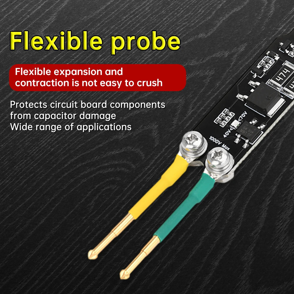 Portable Capacitor Discharge Pen Adjustable Pin Spacing AC DC LED Display Capacitor Discharging Pen for Repair Maintenance Oasis Select