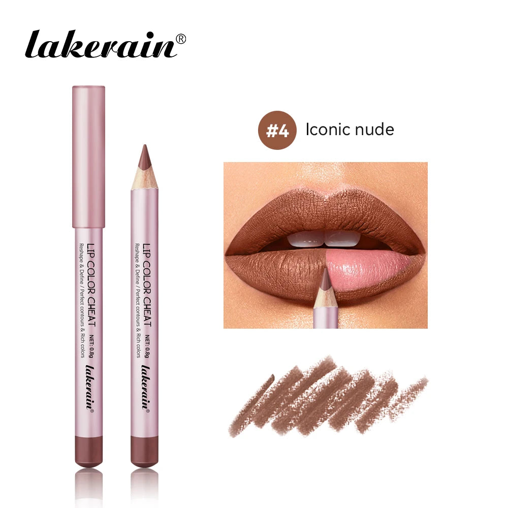 Mini Lip Liner Pen Pillow Intimacy High Color Define Sexy Lips Precision Waterproof Long-lasting Girlfriend Gifts Lip Liner Pen Oasis Select 4 lconic nude