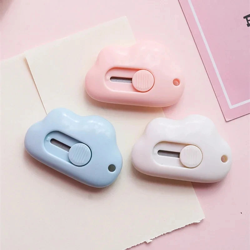 1/4pcs Mini Utility Knife Retractable Letter Opener Box Cutter Portable Carton Opener Paper Cutting Tool School Office Supplies Oasis Select