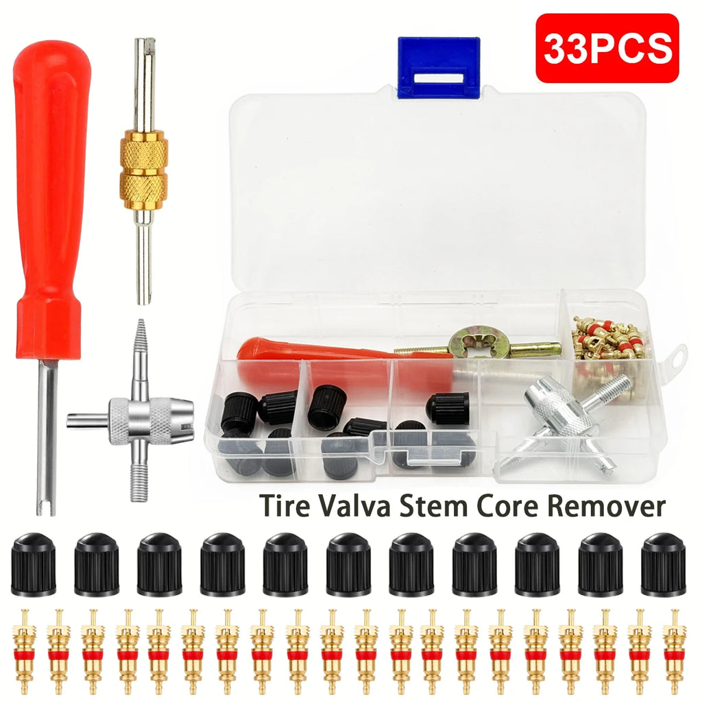 Car Bicycle Slotted Handle Tire Valve Stem Core Remover Screwdriver Tire Repair Install Tool Kit Auto Motorcycle Accessories Oasis Select