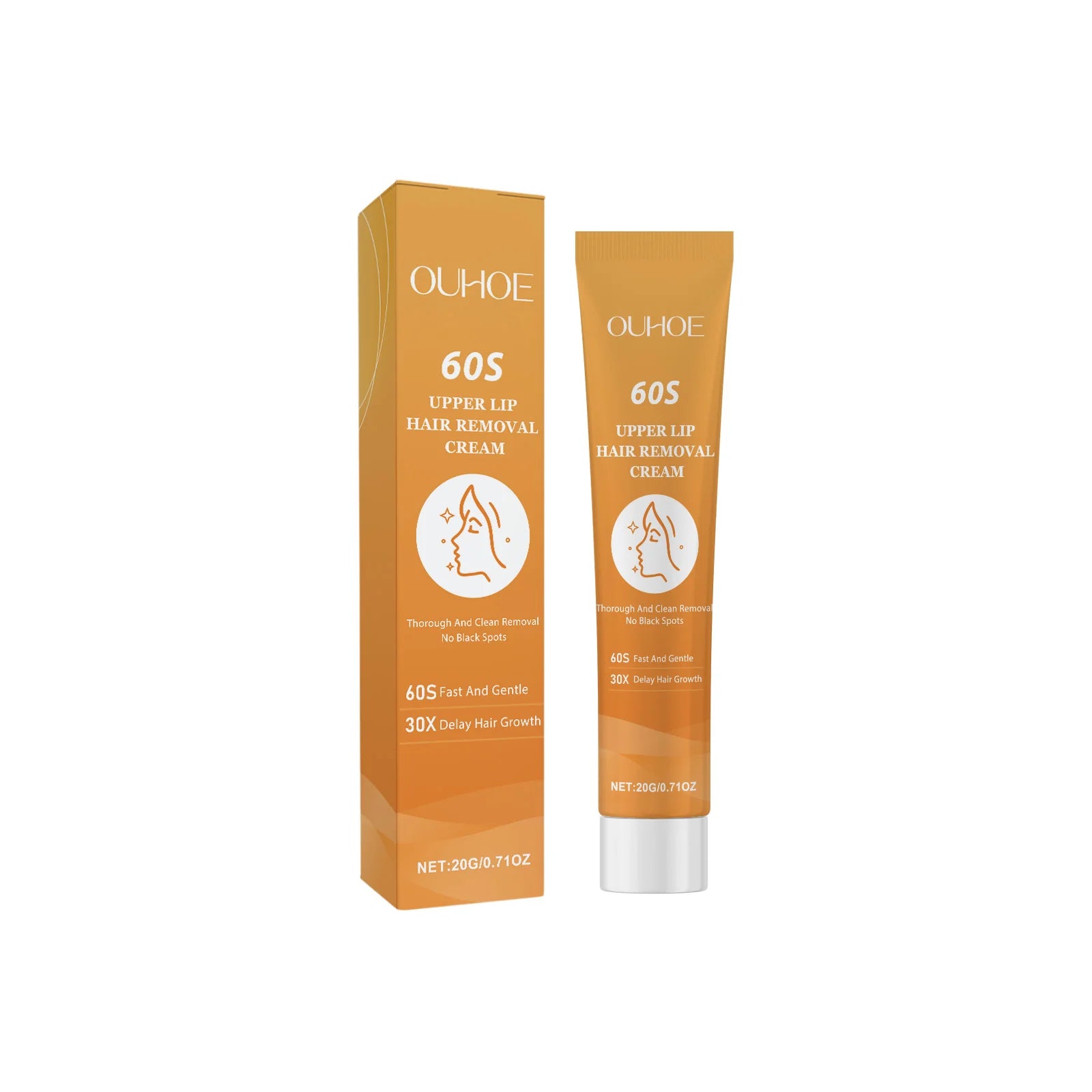 Gentle Facial and Body Hair Removal Cream for Smooth Silky Skin Mild Depilatory for Women and Men Softens Hair Depilatory Cream Oasis Select 20g boxed