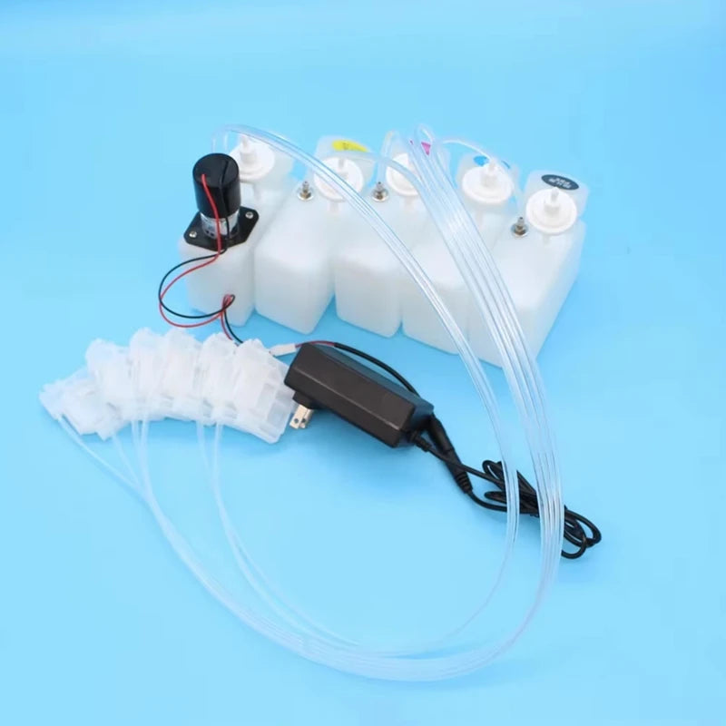 WISH DTF Printer Ink Tube Damper Pipeline L805 L801 L1800 R1390 DTG Printer Ink Pipeline Clear Bottle Ink Sac Damper US Plug Oasis Select