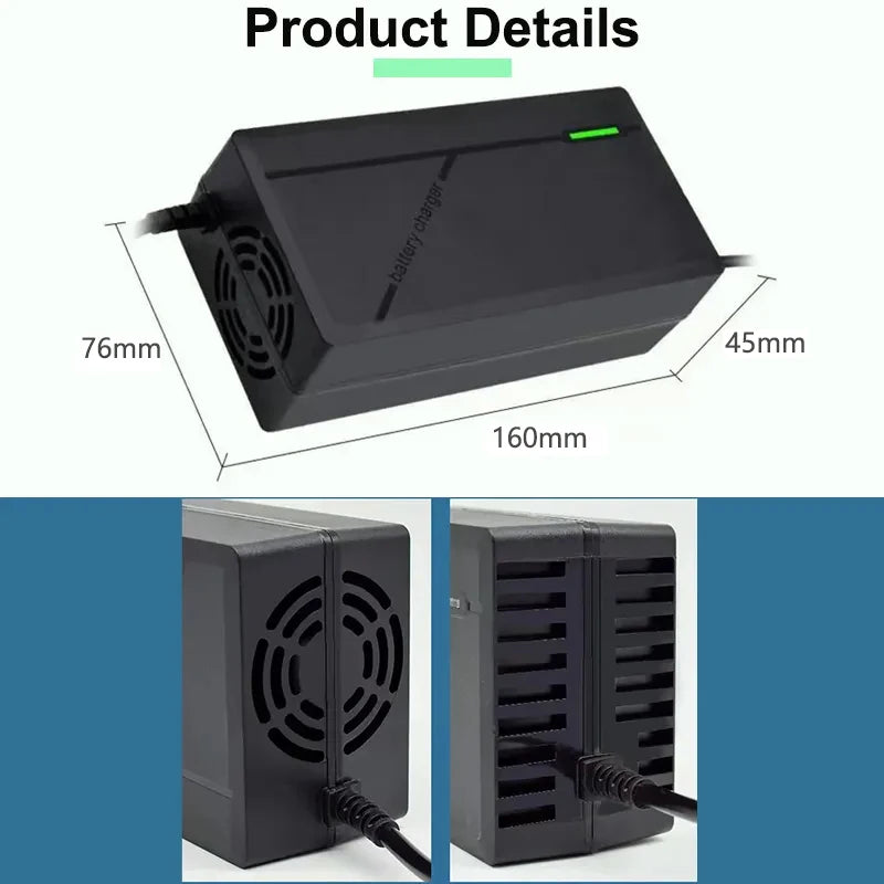 52V 14S 58.8V 2A Lithium Battery Charger With 12mm-3pin GX16 Connector For ZERO 8 ZERO 9 ZERO 10X VSETT 9 Li-ion Battery Charger Oasis Select
