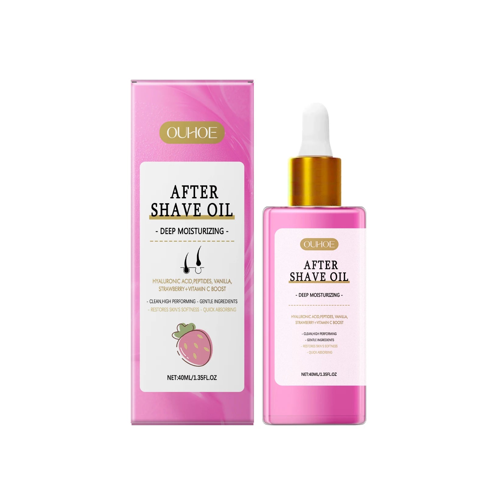 40ml Aftershave Care Essential Oil Soothes The Skin, Strawberry Flavored Daily Care Oil Moisturizes And Smooths Body Care Oasis Select