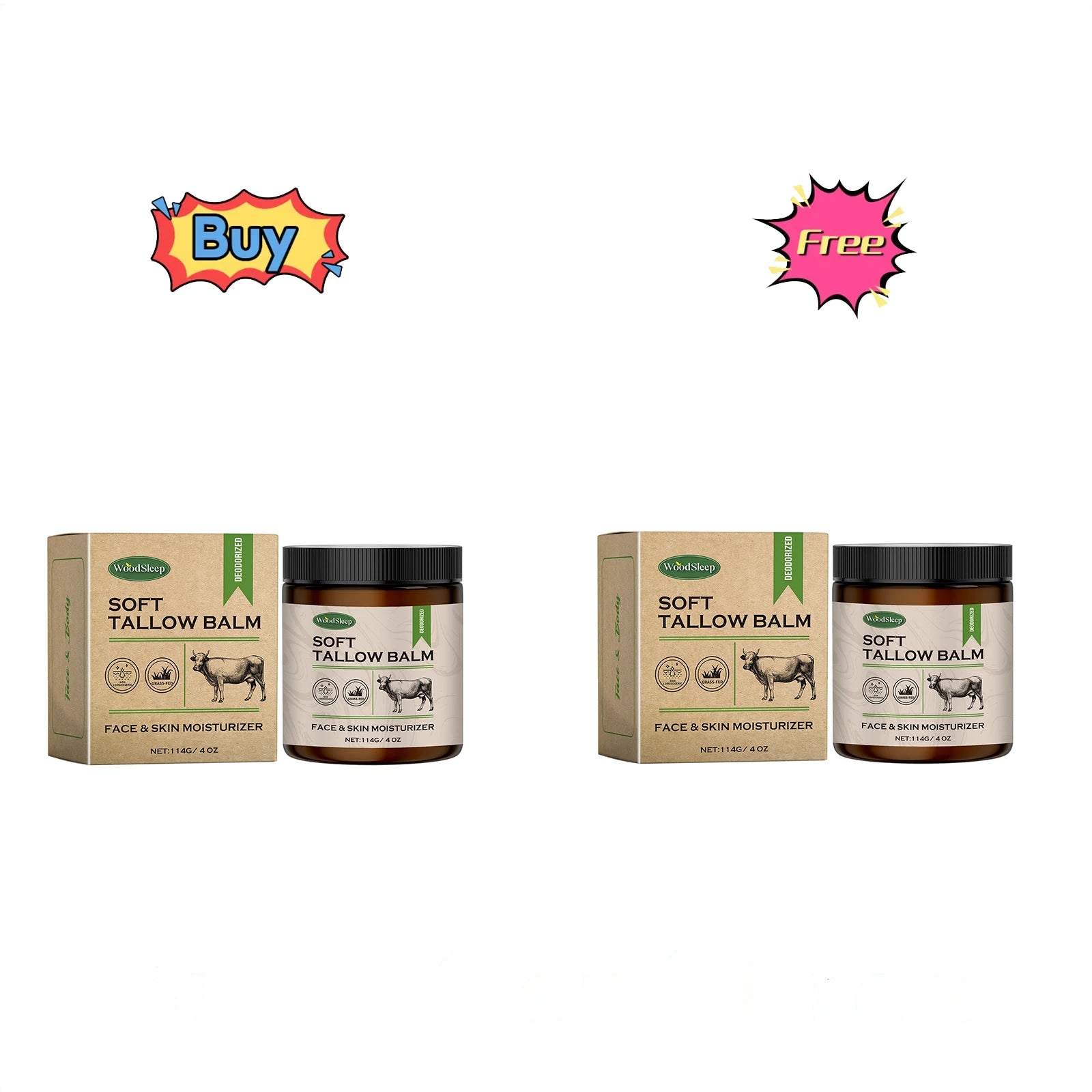 WOODSLEEP Crude Shea Butter Cream – Deep Moisturizer Face & Body Body Moisturizer Cream Oasis Select Buy 1 Get 1 Free