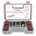 Spindle Sanding Drum Sander Tool Kit Set with Case for Drill Press Rubber Sanding Drum Set Oasis Select Silver